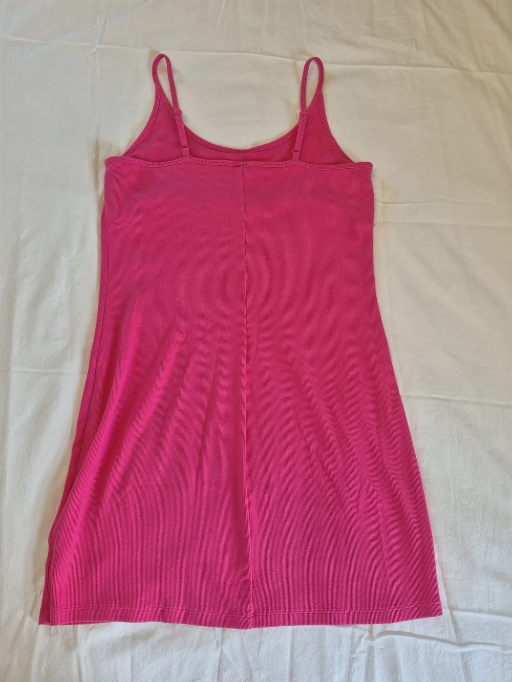 Women’s Pink Spaghetti Strap Tank Dress - Picture 2 of 2